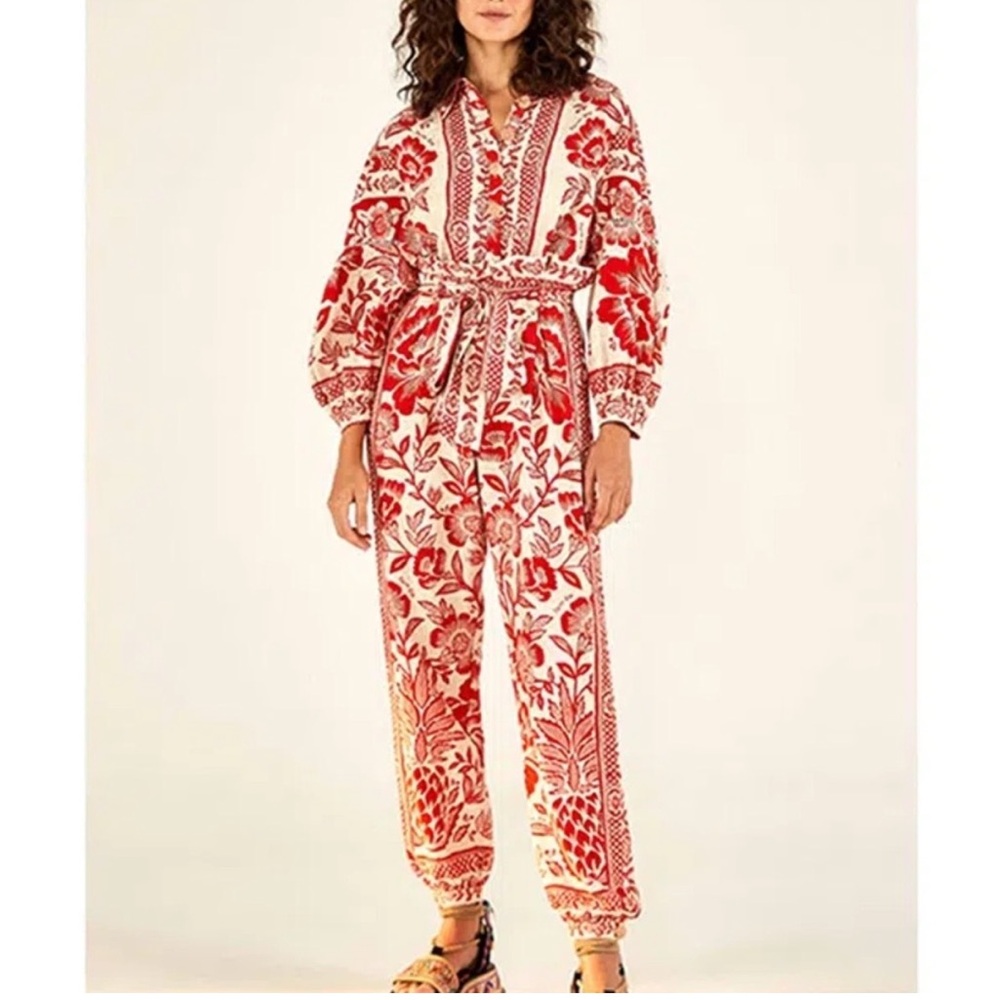 Farm Rio Red Jumpsuit